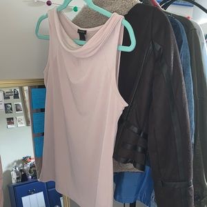 Ann Taylor Sleeveless Pink/Nude Blouse